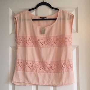 Pink short sleeve blouse